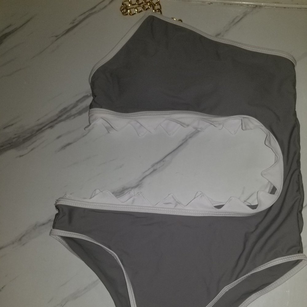 Shark bite swim suit